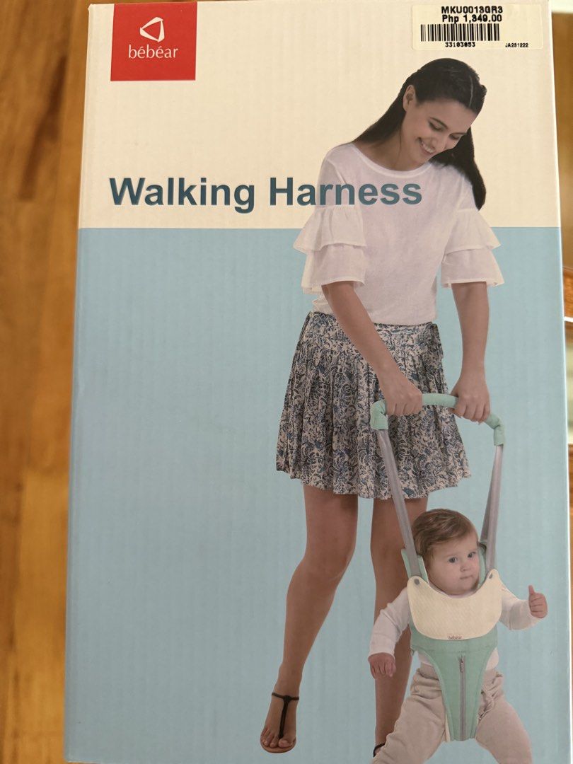 Bebear Walking Harness (Category: Other Babies Going Out Needs) located in Pasig City. Submitted by miso1219 (Listing ID 1439486945, Image 1). Description: - BeBear walking harness - Mint green color - Designed for safe walking practice - Adjustable straps for a secure fit - Comfortable design for the baby - Includes a parent handle .