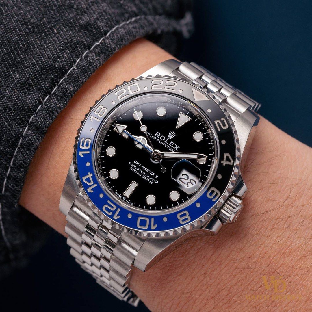 BEST PRICE 2021 Full Set Rolex GMT-Master II “Batgirl” 126710BLNR Jubilee (Category: Watches) located in Singapore. Submitted by watchdistrict (Listing ID 1439506295, Image 3). Description: Rolex GMT-Master II “Batgirl” 126710BLNR Price: SGD $21,288 Best price unit guarantee! Watch Reference: Rolex GMT-Master II 126710BLNR WD Stock Number: FPC2059 Dial Type/ Colour: Black Dial Series/ Year: April 2021 Condition: Lightly Used Warranty: In-House 1 