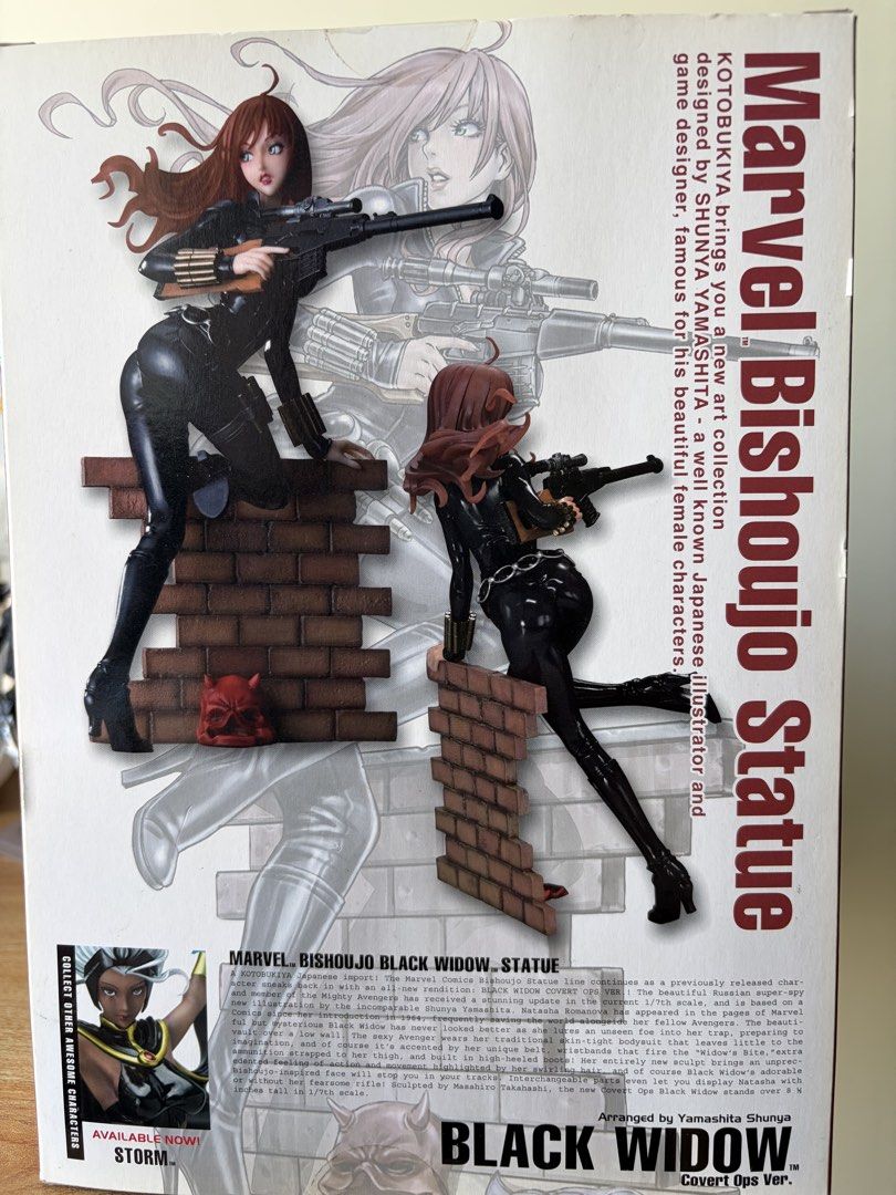 Black Widow Marvel Bishoujo Statue (Category: Figurines & Statues) located in Manila. Submitted by treasurepile (Listing ID 1439424938, Image 3). Description: Black Widow - covert ops version - Kotobukiya / Marvel - Marvel Bishoujo Statue - brand new; not opened .