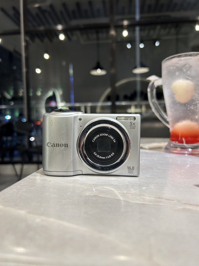 Canon Powershot A810 digicam digital camera (Category: Cameras) located in Lagonoy. Submitted by nadayojiii (Listing ID 1439574506, Image 1). Description: Canon Powershot A810✨ NO FUNCTIONAL ISSUES All working flash working zoom working all buttons working has lens dust has mild burn(output not affected) COMPLETE SET inclusions: unit batteries strap sd card stickers.