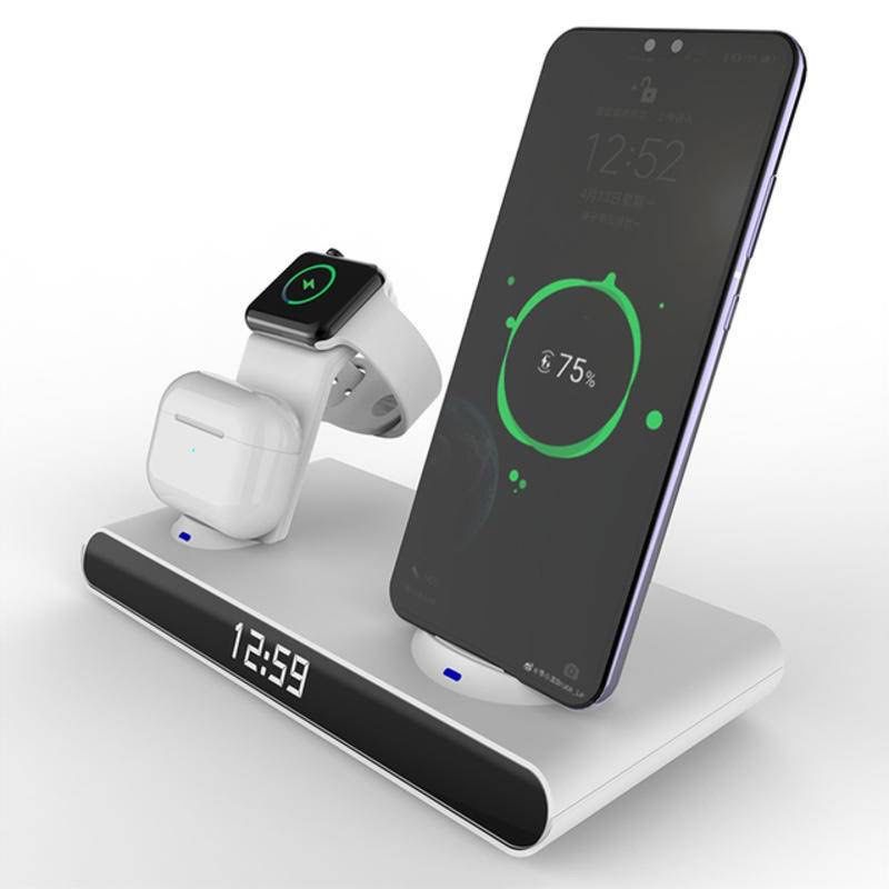 Charge Dock Station - iphone, apple watch, airpods (Category: Chargers & Cables) located in Marikina City. Submitted by damenn111 (Listing ID 1439585521, Image 1). Description: Charge Dock Station - iphone, apple watch, airpods, clock Not using anymore. No issue! Orig price: 2.1k Selling for 1.1k only.