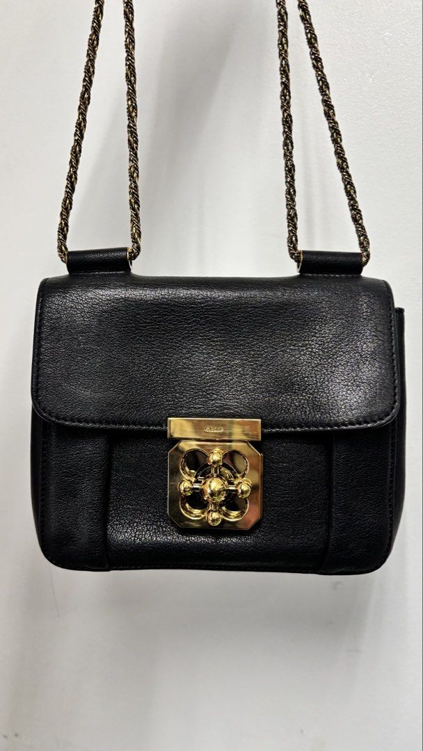 Chloe Elsi Square Small black leather chain bag (Category: Luxury Bags & Wallets) located in Taguig. Submitted by shoppersluxe2394 (Listing ID 1439445407, Image 2). Description: .