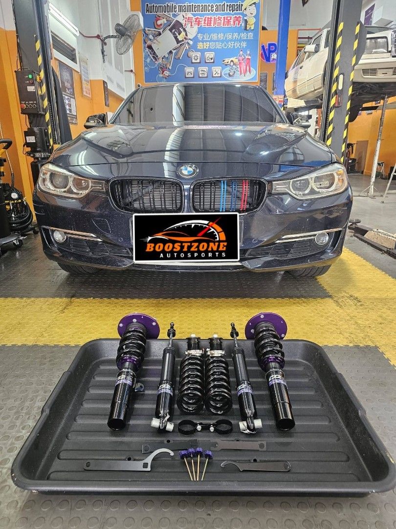 D2 coilover (Category: Suspension & Handling) located in Singapore. Submitted by boostzoneautosports (Listing ID 1439427004, Image 1). Description: D2 Coilover Installation on BMW 328i. Improve your car performance and handling? Contact us for more information: What apps: 9797 8869 Blk 9 Sin Ming Industrial Estate Sector C #01-48 S(575644).