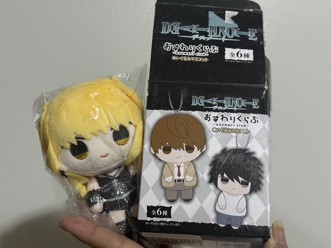 Death Note Misa Amane Plushie (Category: Plushies & Soft Toys) located in Makati City. Submitted by definehipster (Listing ID 1439529618, Image 1). Description: - bought in Japan last January 2026 - Includes ballchain so you can hang it - Brand new, in original packaging - Features Misa Amane in her iconic outfit - Box art showcases other Death Note characters - negotiable RFS: will focus on collecting Light merch instead of the whole cast.