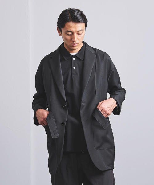 En Route - Ester Twill Norfolk Big Jacket (Category: Coats, Jackets and Outerwear) located in Manila. Submitted by OVERJOY (Listing ID 1439550489, Image 2). Description: En Route - Ester Twill Norfolk Big Jacket Size - 3 Condition - 9/10 An oversized jacket with striking dropped shoulders. While the design is based on the traditional Norfolk style, the use of 100% polyester fabric gives it an overall modern feel. The included belt around the wais
