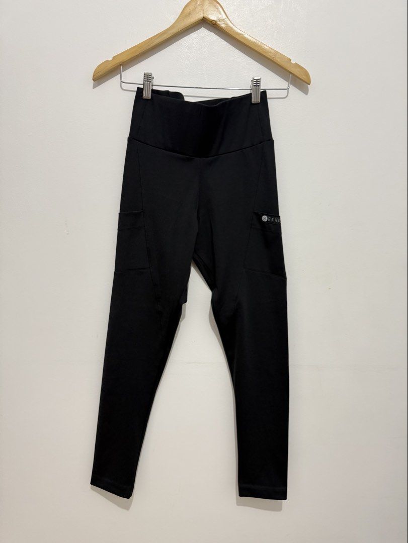 Ethica Activewear Black Leggings (Category: Activewear) located in Sanchez-Mira. Submitted by purecloud.em (Listing ID 1439471599, Image 1). Description: - Black Ethica Activewear leggings - High-waisted design - Two side pockets - Ethica branding on pocket - Made in Australia - Smooth, stretchy fabric - Includes washing instructions.