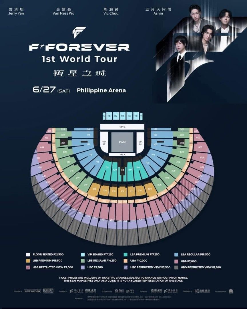 F4 concert ticket for sale (Category: Events Tickets) located in Pandi. Submitted by bravefire.c2c0ed (Listing ID 1439535790, Image 2). Description: for sale f4 ticket concert pm for seat details.