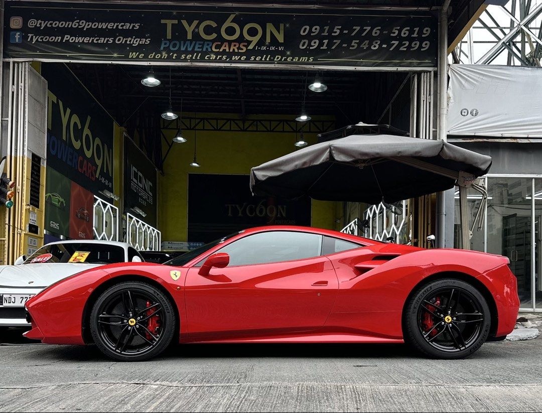 Ferrari 488 GTB (A) (Category: Used Cars) located in Pasig City. Submitted by tycoon.cars (Listing ID 1439518408, Image 1). Description: FERRARI 488 GTB - 2017 Model - 2,XXXkms. Original Mileage - 3.9L Twin Turbocharged V8 - Full PPF Installed - Fully Ceramic Coated - SUPER FRESH - BRAND NEW CONDITION - Complete Papers - Filipino Owner We Don’t Sell Cars, We Sell Dreams. BUY•SELL•TRADE•CONSIGN•FINANCING Tycoon Powercars Autocamp #100 Ortigas Aven