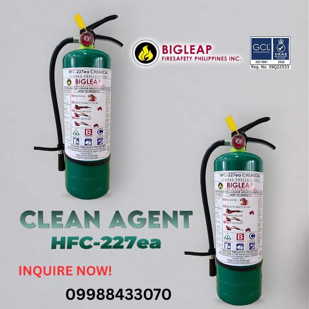 FIRE EXTINGUISHER ABC GREEN HFC227ea 20lbs (Category: Construction & Building Materials) located in Taytay. Submitted by cyrel.suyman (Listing ID 1439501621, Image 1). Description: Protect your business from costly downtime and equipment damage with reliable fire suppression solutions from Bigleap. 📱09988433070 📧 cyrel.suyman@bigleap.ph.
