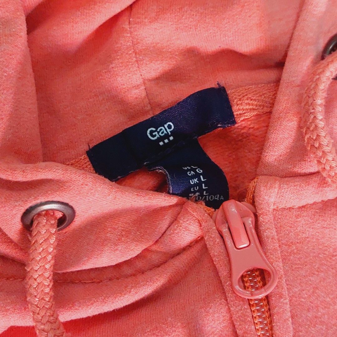 GAP Classic Pink Embroidered Zip Hoodie (Category: Coats, Jackets and Outerwear) located in Pasig City. Submitted by jk.listings (Listing ID 1439492003, Image 3). Description: 🔎Condition: 10/10 🔎Flaw/s: none 🔎Size: L 🔎Description: Pink Gap longsleeve hoodie with a zip-up front. Features the Gap logo on the front. Includes a hood with a drawstring. The hoodie has two front pockets. Perfect for outdoor, gym active activities. 🔎RFS: Declutter �