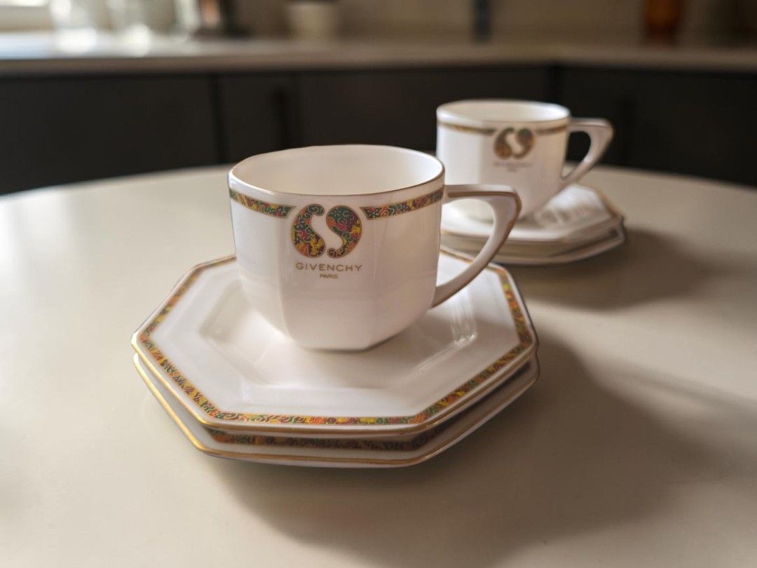 Givenchy Teacup Trio (2 sets) (Category: Coffee & Tea Tableware) located in Quezon City. Submitted by buybyestuffmnl (Listing ID 1439520392, Image 1). Description: .