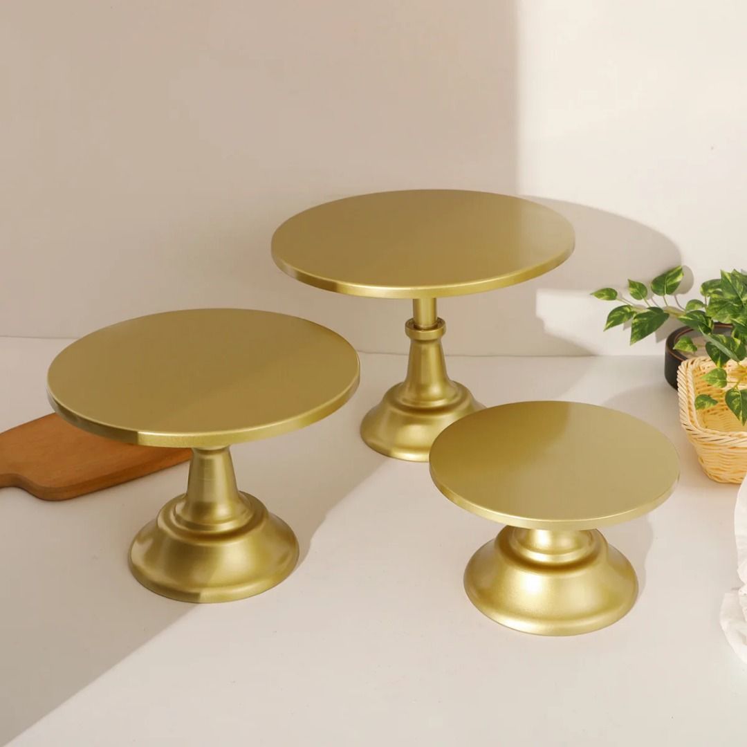Golden wrought iron cake stand, short cake display stand, dessert table ...