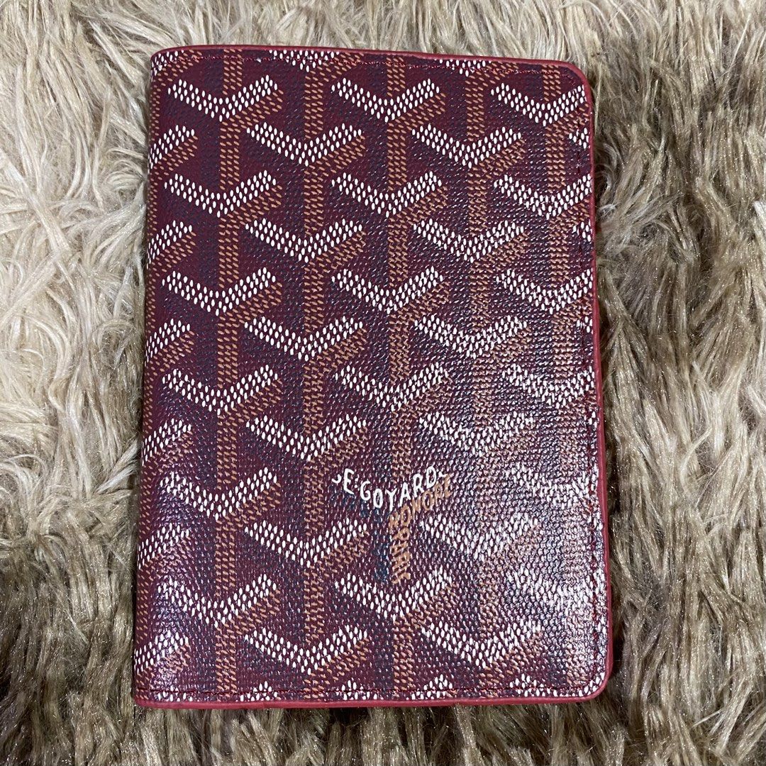 GOYARD PASSPORT HOLDER (maroon) (Category: Wallets & Card holders) located in San Juan City. Submitted by pattycollection113 (Listing ID 1439578814, Image 1). Description: HELLO WELCOME TO OUR SHOP our product is high quality and onhand. PRODUCT INCLUDES: BOX and DUST BAG..