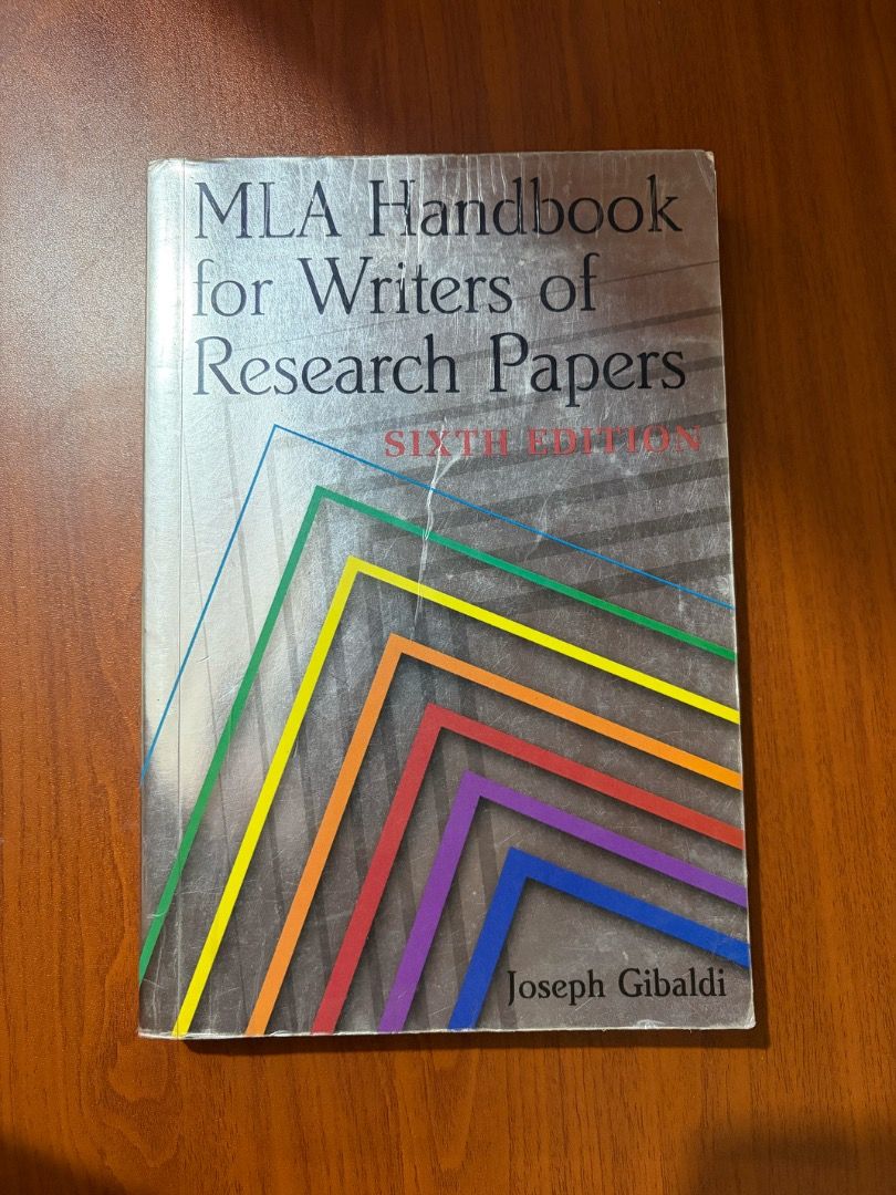 [Guide] MLA Handbook for Writers and Research Papers 6th Ed (Category: Textbooks) located in Manila. Submitted by padaonlineshop (Listing ID 1439455272, Image 1). Description: Quality: Lightly used, no yellowing of pages but with some folds.