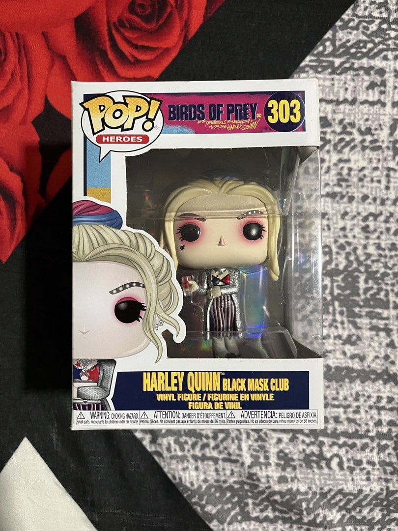 Harley Quinn Funko Pop (Birds of Prey Black Mask Club #303) (Category: Toys & Games) located in Santa Rosa. Submitted by yumictzen (Listing ID 1439465130, Image 1). Description: Harley Quinn Funko Pop (Birds of Prey Black Mask Club #303) Like new! Only used it for display. Mode of payment: GCash or BDO Mode of delivery: J&T or Lalamove 📍LOC: Sta. Rosa, Laguna.