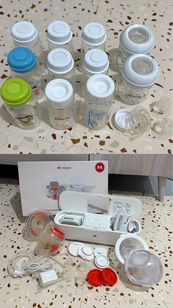 Imani i2 Plus Wearable Breast Pump + Freebies (Category: Breastfeeding & Bottle Feeding) located in Quezon City. Submitted by reinassancee (Listing ID 1439525425, Image 1). Description: - Imani i2 Plus wearable breast pump - Includes accessories - BM bottles, inserts, and caps included - Freebies: - Uni-Love Materna Breast Pads - Lansinoh HPA Lanolin Nipple Cream - Farlin Breast Milk Storage Bag - Breastfeeding Cleaning Mist - Additional accessor