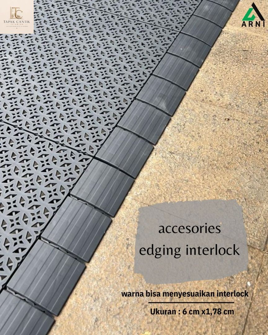 INTERLOCK DAN AKSESORIS EDGING INTERLOCK UNTUK AREA TAMAN/ JOGGING ...