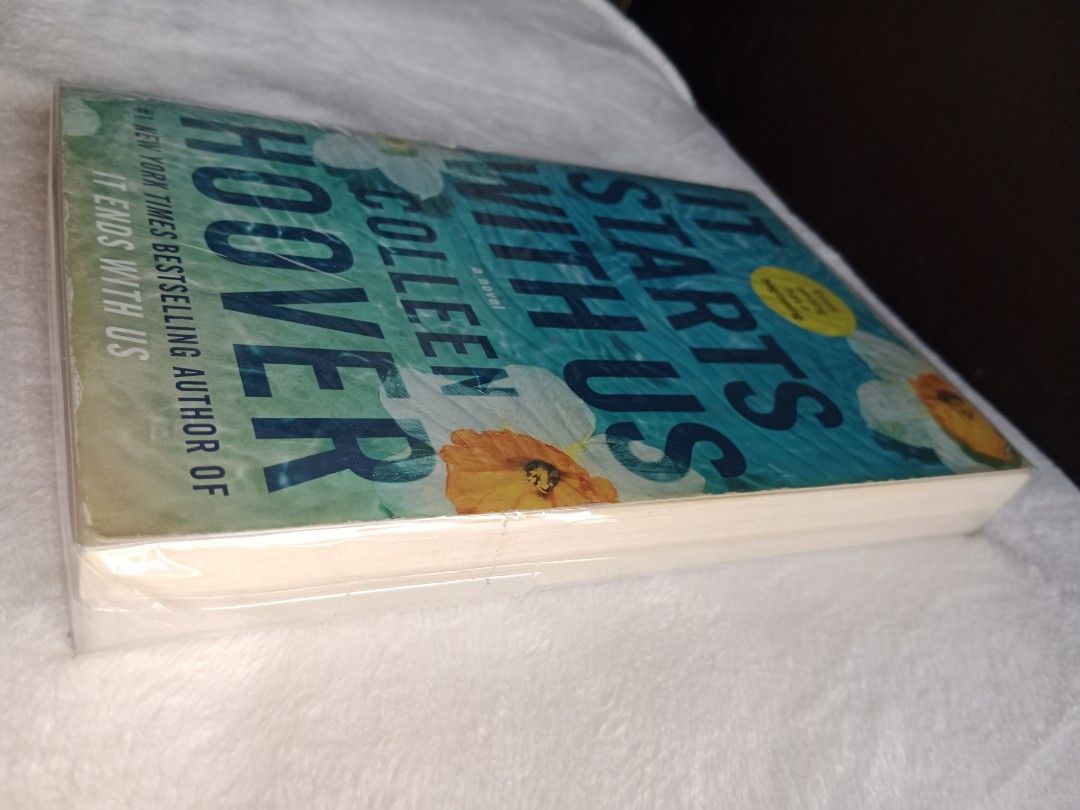 It Starts With Us by Colleen Hoover (Category: Storybooks) located in Manila. Submitted by angeloarce64172 (Listing ID 1439445162, Image 2). Description: - "It Starts With Us" by Colleen Hoover - Sequel to "It Ends With Us" - English language - Features a turquoise cover with floral accents - Brand new, in original packaging.