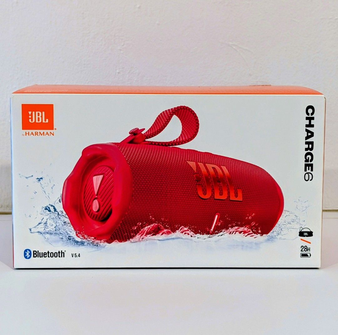 JBL Charge 6 Bluetooth Speaker - Red462558561273784320