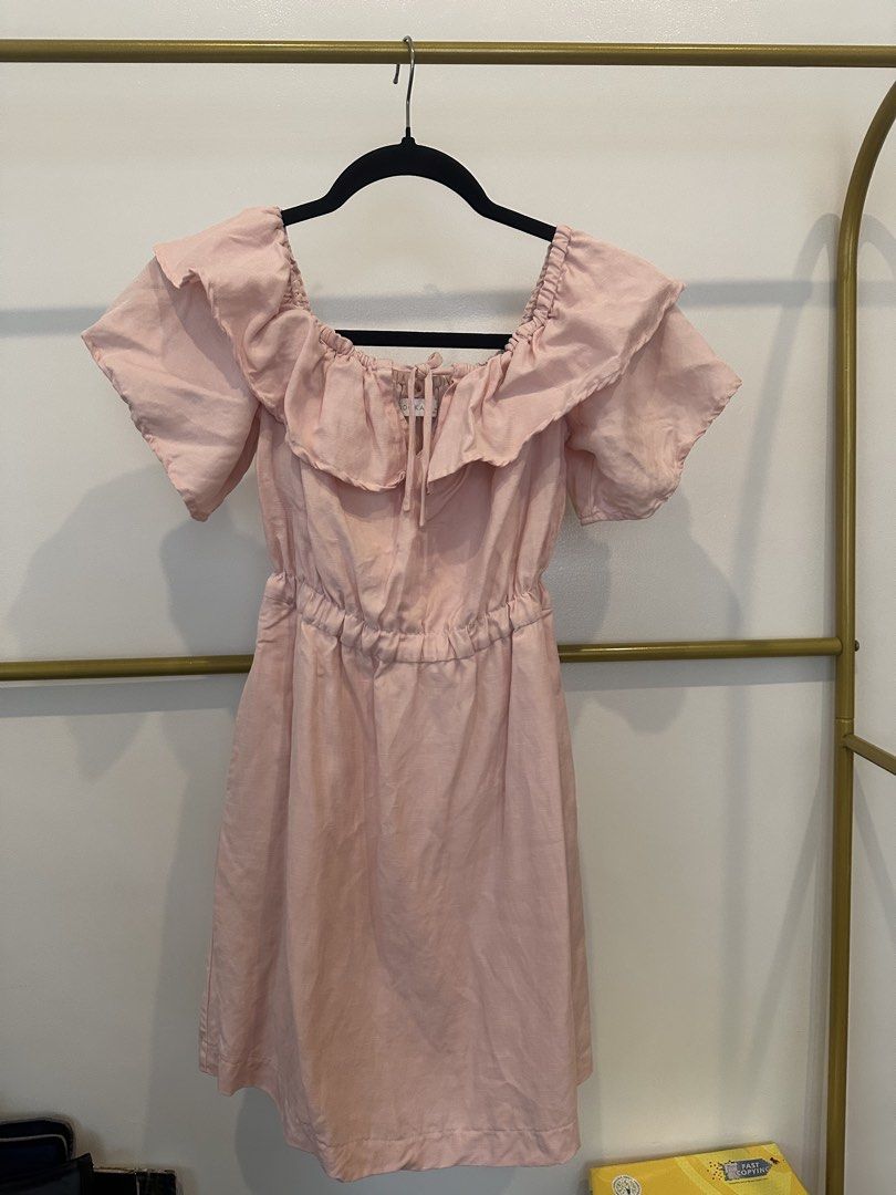 Kookai pink linen dress (Category: Dresses) located in Caloocan City. Submitted by sophie.beaver08-33478 (Listing ID 1439469938, Image 2). Description: Xs-small.