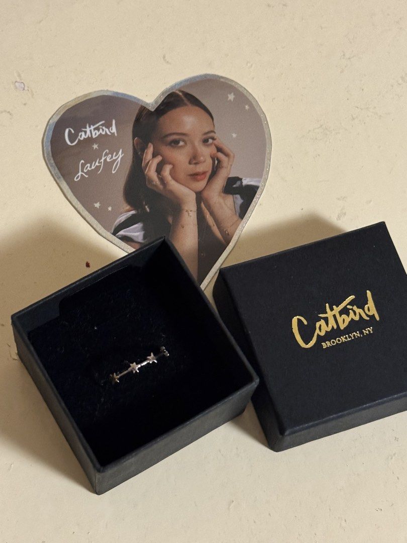 Laufey x Catbird Nocturne Ring Silver (Size 8) (Category: Rings) located in Las Pinas. Submitted by rdrecords (Listing ID 1439521511, Image 1). Description: Bought from Catbird NY. Will include the sticker with it! Size 8, silver. Needs a bit of cleaning. Can meet-up in MOA! Shipping with the original box..