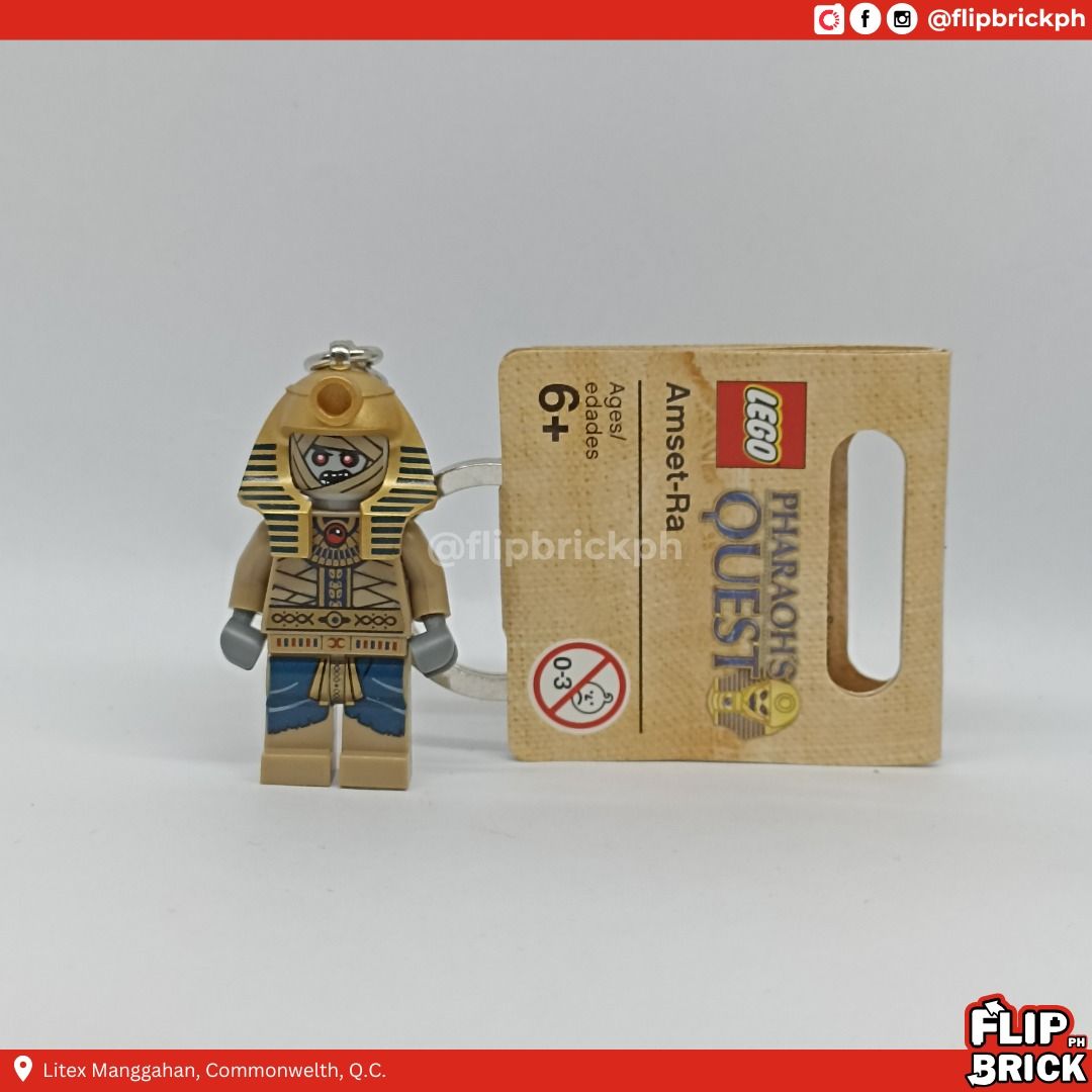 LEGO Pharaoh's Quest Amset-Ra minifigure keychain (Category: Lego & Building Sets) located in Quezon City. Submitted by flip_brick_ph (Listing ID 1439504466, Image 1). Description: LEGO Pharaoh's Quest Amset-Ra minifigure keychain 💰 Price: ₱350 ✅ WYSIWYG (What you see is what you get) ✅ Authentic LEGO 📍 Location: Quezon City 📦 Shipping available 💬 DM for inquiries / actual photos First to confirm gets priority .