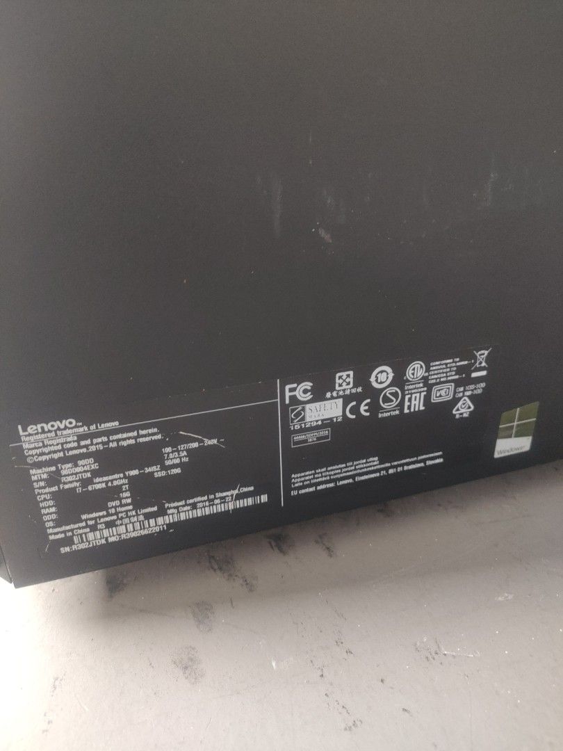 Lenovo Desktop PC - Partial461986868799754242