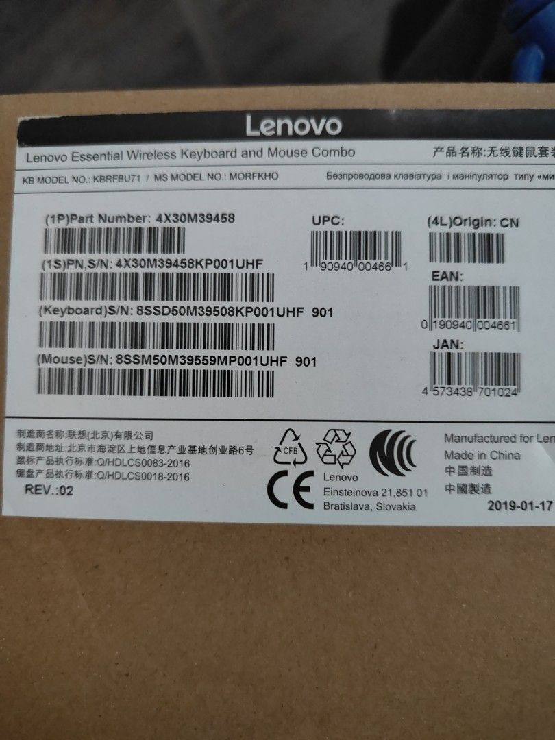 Lenovo Wireless Keyboard and Mouse Combo461868513603758081