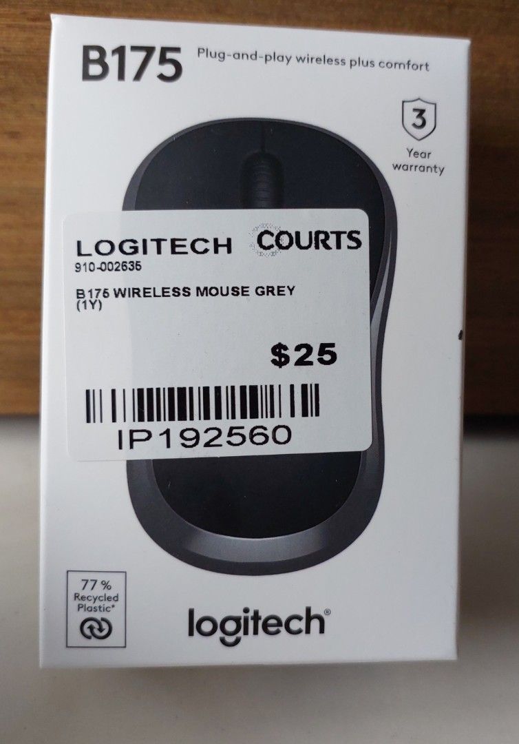 Logitech B175 Wireless Mouse - Grey461995450114385920