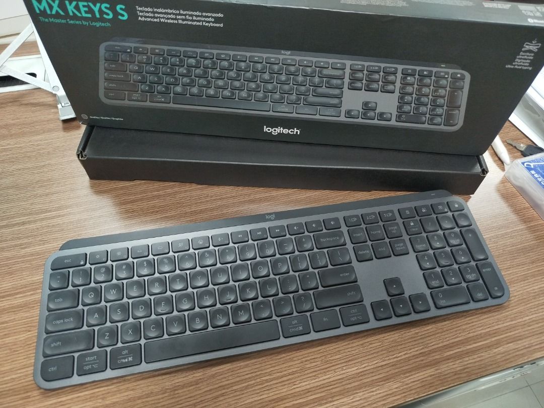 Logitech MX Keys S Wireless/Bluetooth Productivity Keyboard (latest version) GRAPHITE (Category: Computer Keyboard) located in Quezon City. Submitted by calibre027 (Listing ID 1439522672, Image 2). Description: Logitech MX Keys S Wireless/Bluetooth Productivity Keyboard (latest version) GRAPHITE ✔100% ORIGINAL, not yet opened for repairs, all buttons are crisp ✔ No issues, unli-test upon pickup ✔ SRP is around 6,300 pesos ✔ Package: keyboard, box