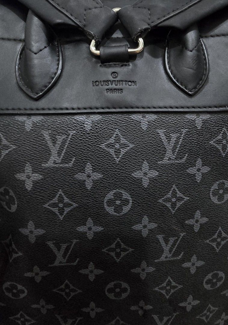 Louis Vuitton Monogram Eclipse Steamer backpack (Category: Luxury Bags & Wallets) located in Bacoor. Submitted by deux_trading_corporation (Listing ID 1439479539, Image 3). Description: still 200k on secondhand market Condition: Rank A - missing lock pm your tawad..