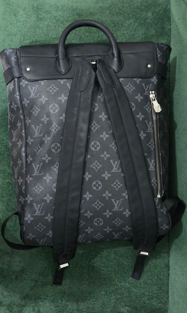 Louis Vuitton Monogram Eclipse Steamer backpack (Category: Luxury Bags & Wallets) located in Bacoor. Submitted by deux_trading_corporation (Listing ID 1439479539, Image 2). Description: still 200k on secondhand market Condition: Rank A - missing lock pm your tawad..