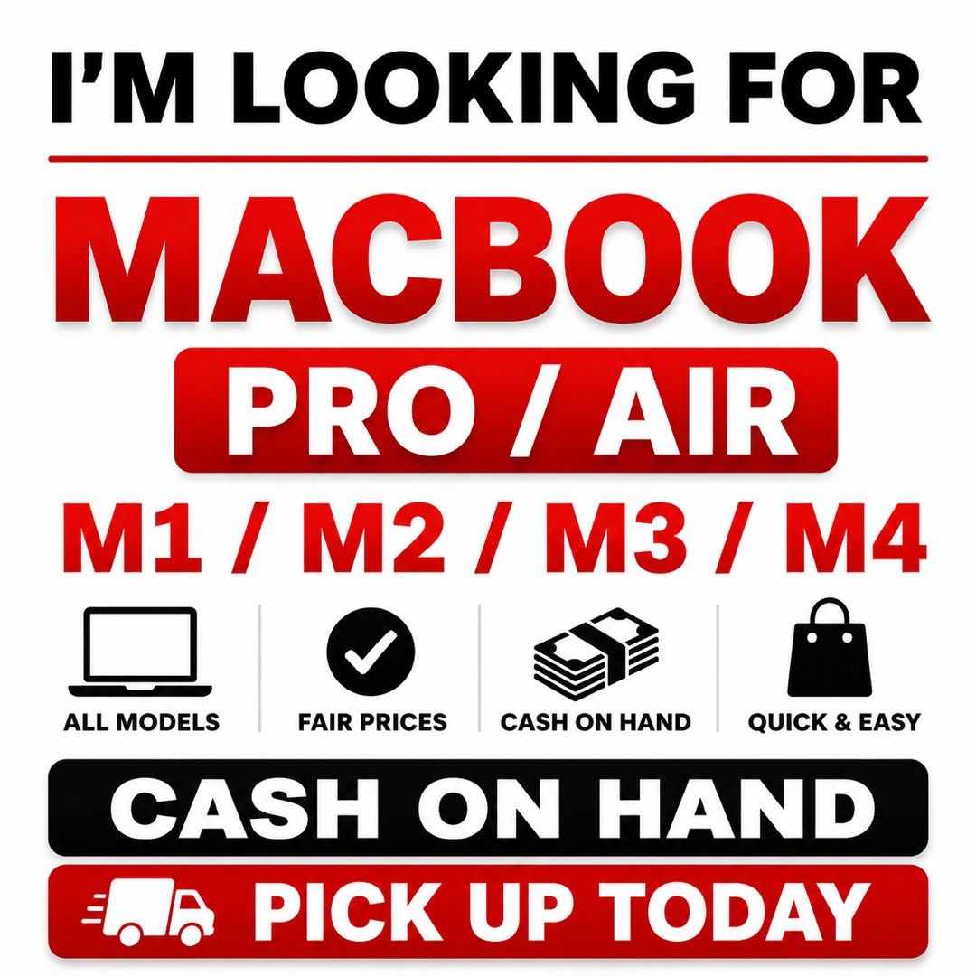 MACBOOK PRO/AIR M1 M2 M3 M4 (Category: Laptops & Notebooks) located in Pasig City. Submitted by zkelectronics.2 (Listing ID 1439524120, Image 1). Description: .