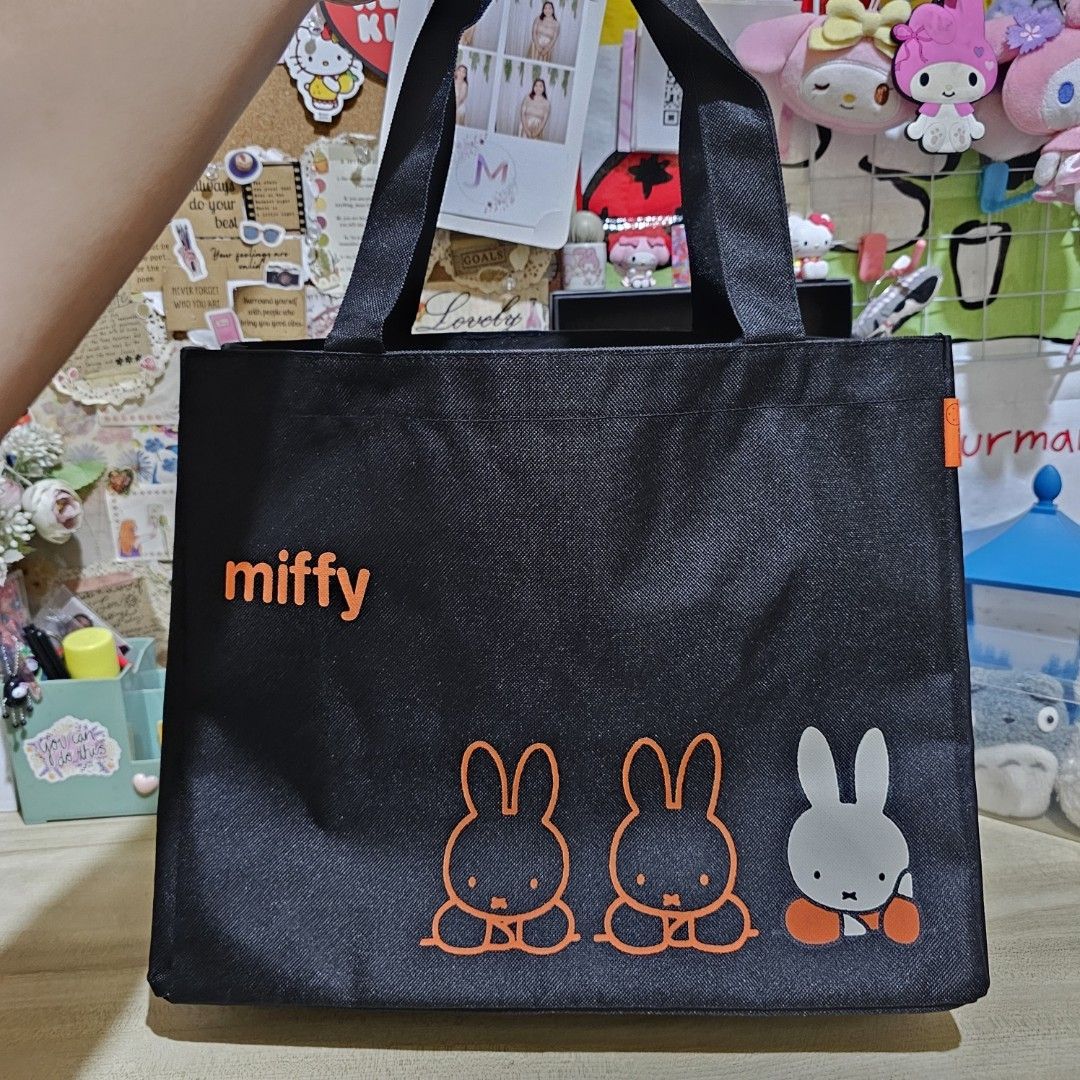 Miffy Mercis Black Tote Bag (Category: Luxury Bags & Wallets) located in Manila. Submitted by lovelylovesjapan (Listing ID 1439577879, Image 2). Description: 🌸The item is on-hand and authentic from Japan 🌸Mode of Payment (MOP): GCASH/Bank Transfer 🌸Mode of Delivery (MOD): J&T or Lalamove (Shipping every Saturday and Sunday) Notes: 🩷Breakable items are packed with care and caution. Seller will not be held liable for any damages incurred by the