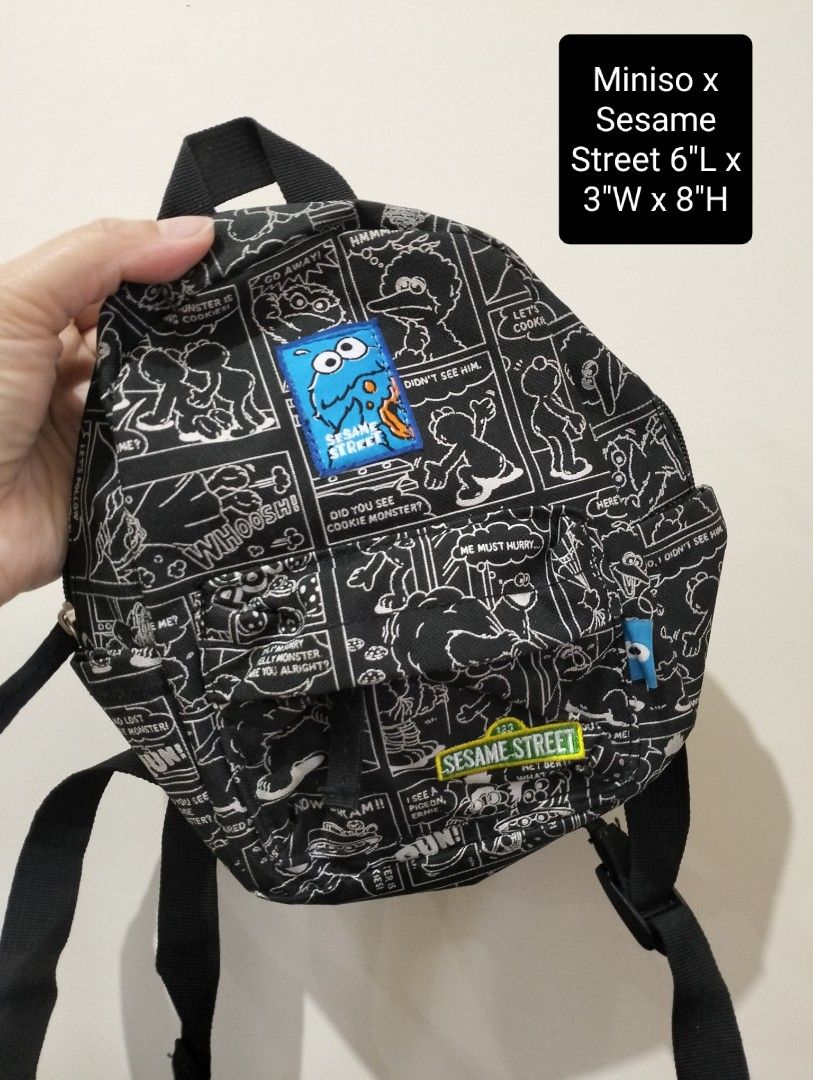 Miniso Sesame Street Kid's Backpack (Category: Babies & Kids Fashion) located in Baguio. Submitted by toys_of_yesteryear (Listing ID 1439561999, Image 1). Description: FB-page: Follow me on Toys of Yesteryear 2600 for more items! 📌loc. Baguio ------------------------- Send price offer only when you are SURE to buy. I will not entertain Lowballers or barat offer " If your offer is accepted, please ensure you follow through prompt updates rather t