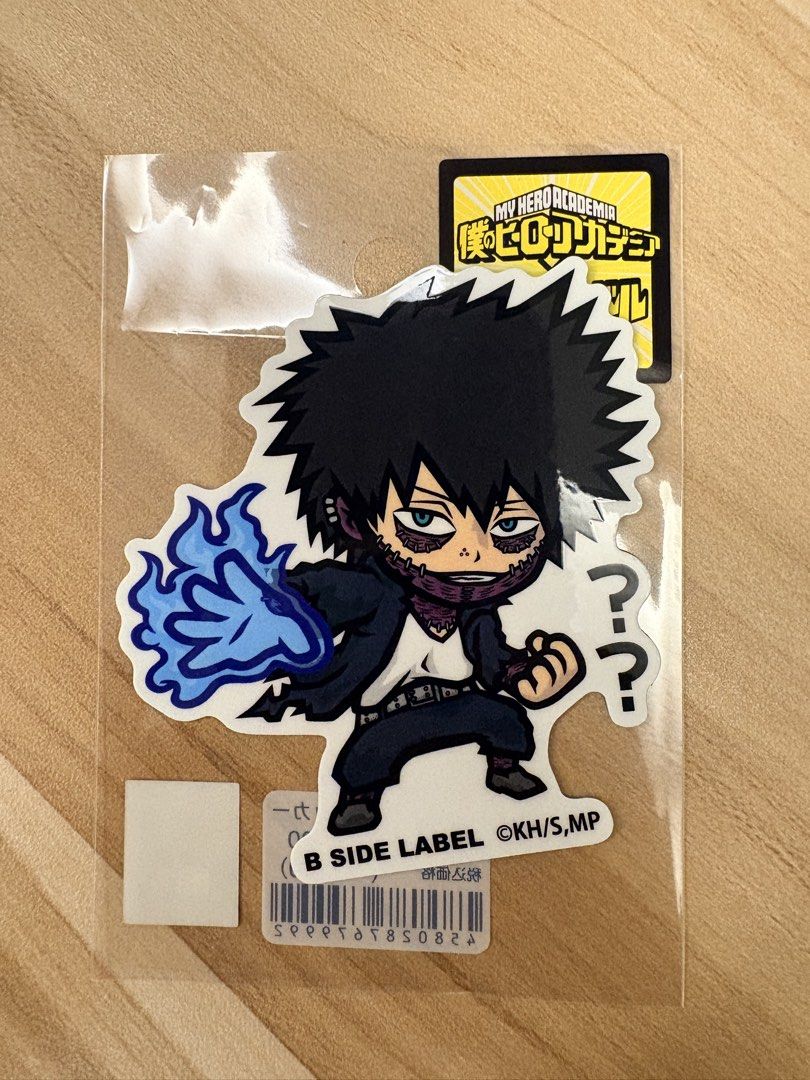 My Hero Academia Dabi Sticker (Category: Art & Prints) located in Manila. Submitted by tris.md (Listing ID 1439427412, Image 1). Description: - Brand new B Side Label sticker - Features Dabi from My Hero Academia - Comes in original packaging - Design: Cartoon Dabi with blue flames - Includes the My Hero Academia logo.