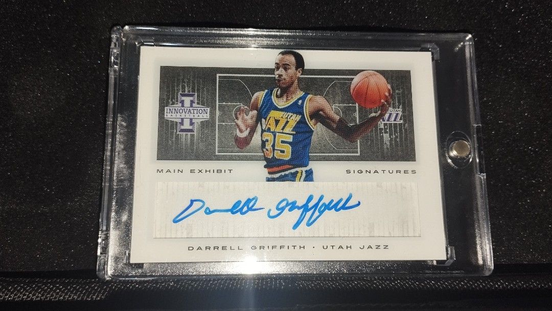NBA Card Darrell Griffith Utah Jazz Autographed Signed Card (Category: Raw Singles) located in Mandaluyong City. Submitted by kbkcardsph (Listing ID 1439541110, Image 1). Description: Utah Jazz Legend Dr. Dunkenstein Darrell Griffith Auto thick card. numbered. auto on glass/ acetate type surface.