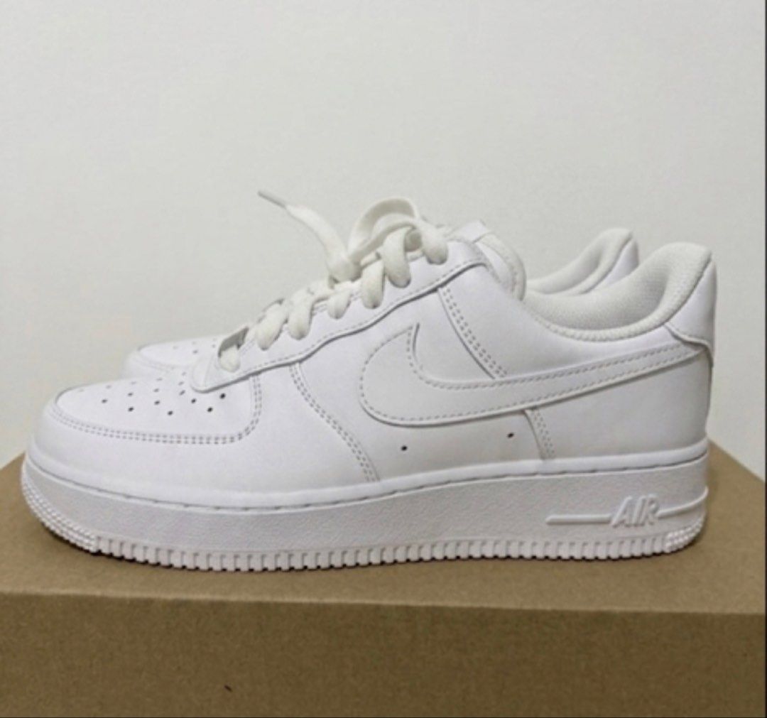Nike Air Force 1 White Sneakers (Category: Sneakers) located in Cabanatuan. Submitted by scrlttt (Listing ID 1439499329, Image 2). Description: - Classic white Nike Air Force 1 sneakers - White leather upper - White laces - White sole - Features the iconic Nike design - Nike logo visible on the side - Includes the "AF1" metal tag - Timeless and versatile - used only 2x.