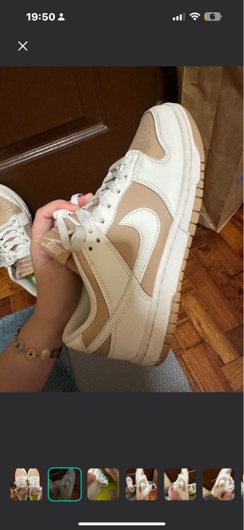 Nike Dunk Low - Nature Beige Sail US7W (Category: Sneakers) located in Legazpi City. Submitted by loveagainz (Listing ID 1439542196, Image 2). Description: - Bought here on carousell last 2024 and barely used since - No box. Original. Just Needs cleaning - will not transact with sensitive buyers - What you see is what you get.