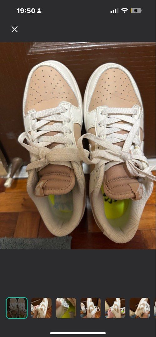 Nike Dunk Low - Nature Beige Sail US7W (Category: Sneakers) located in Legazpi City. Submitted by loveagainz (Listing ID 1439542196, Image 1). Description: - Bought here on carousell last 2024 and barely used since - No box. Original. Just Needs cleaning - will not transact with sensitive buyers - What you see is what you get.