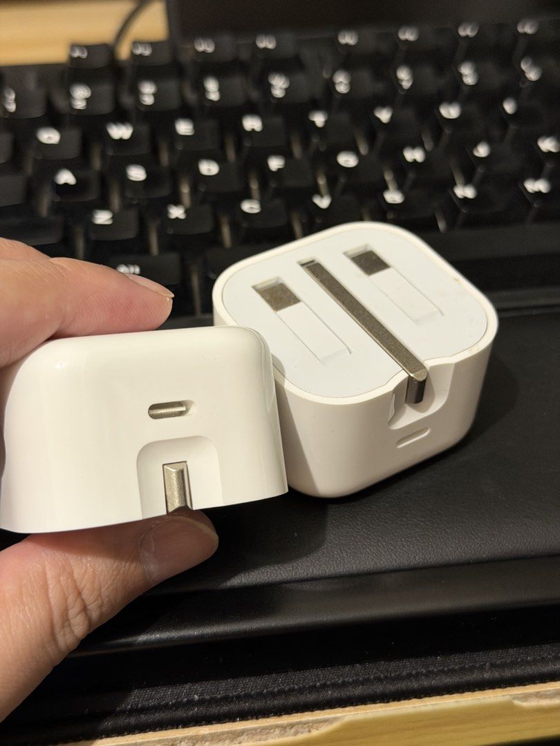 Original Foldable Apple 20W Power Adapter Powerbrick Adaptor USB C (Category: Cables & Adaptors) located in Quezon City. Submitted by dreeeeeeee (Listing ID 1400171659, Image 3). Description: * Original Apple Adapters (from iPads/Homepod Minis) * USB C ports * 1 standard (not foldable) * 2 with foldable prongs * All less than 2x used (tested only) * P500 each * Near LRT 2 Gilmore Station (condo lobby) for Lalamove, Grab, or pickup.