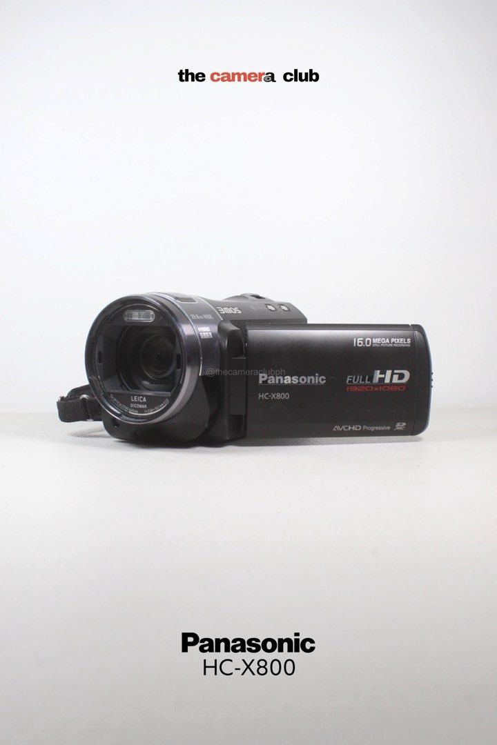Panasonic HC-X800 Full HD 3MOS Camcorder (Category: Video Cameras) located in Tarlac. Submitted by thecouclub (Listing ID 1439465305, Image 1). Description: Panasonic HC-X800 Full HD 3MOS Camcorder READY TO USE! 𝙁𝙀𝘼𝙏𝙐𝙍𝙀𝙎 Optical Zoom: 12x Digital Zoom: 700x Screen Size: 3.0 in Connectivity: USB / HDMI / AV Recording Definition: Full HD 1080p Media Storage Type: SD/SDHC/SDXC Card Video Codec: AVCHD Audio Format: Dolby Digital 5.1ch Image S