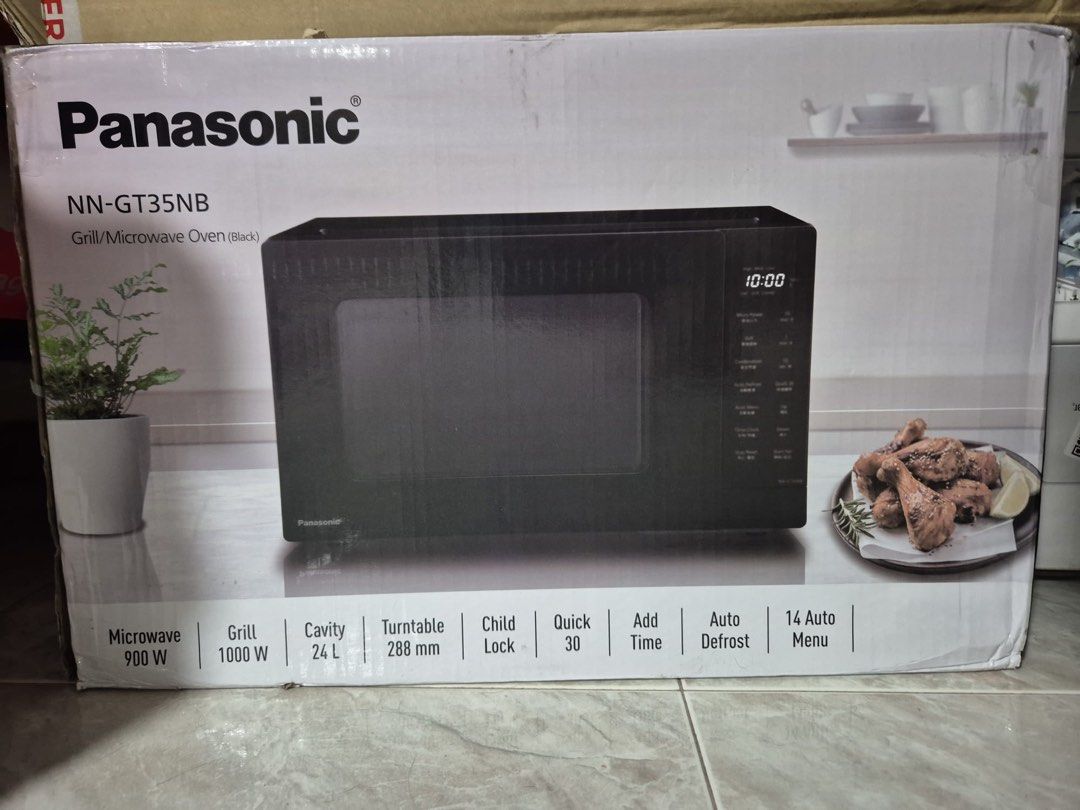 Panasonic NN-GT35NB Grill Microwave Oven (Black), TV &amp; Home Appliances ...