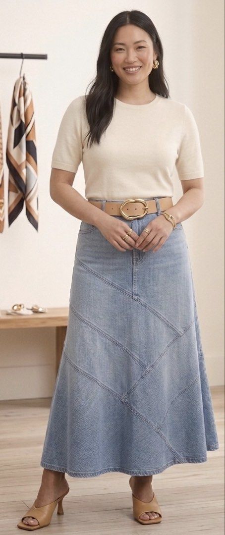 Plus size Denim Maxi Skirt (Category: Skirts) located in Makati City. Submitted by stephdzn (Listing ID 1439479299, Image 1). Description: - Stylish denim maxi skirt Waist 36” Length 36” - Perfect for a casual, chic look - Great for everyday wear.