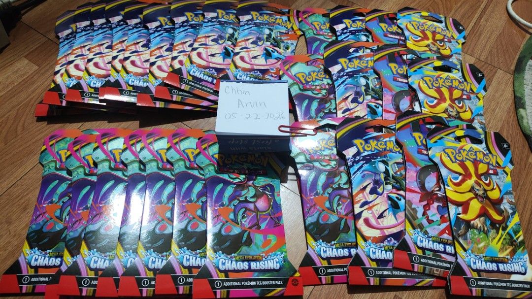 Pokemon TCG : Chaos Rising Booster Sleeved Packs, Hobbies & Toys, Toys ...
