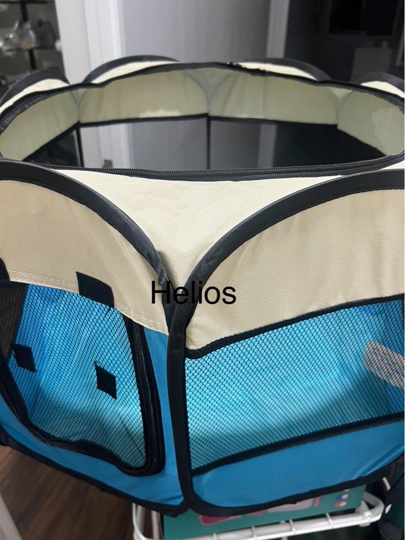 Portable Pet Cage, sofa, and water bottle (Category: Homes & Other Pet Accessories) located in Taguig. Submitted by heliosdeclutter (Listing ID 1439542846, Image 3). Description: Used once lang ung sofa at cage kasi ayaw ng poodle namin. Ung water bottle never nagamit yan, brand new po yan. RFS: sayang lang nakatambak lang po..