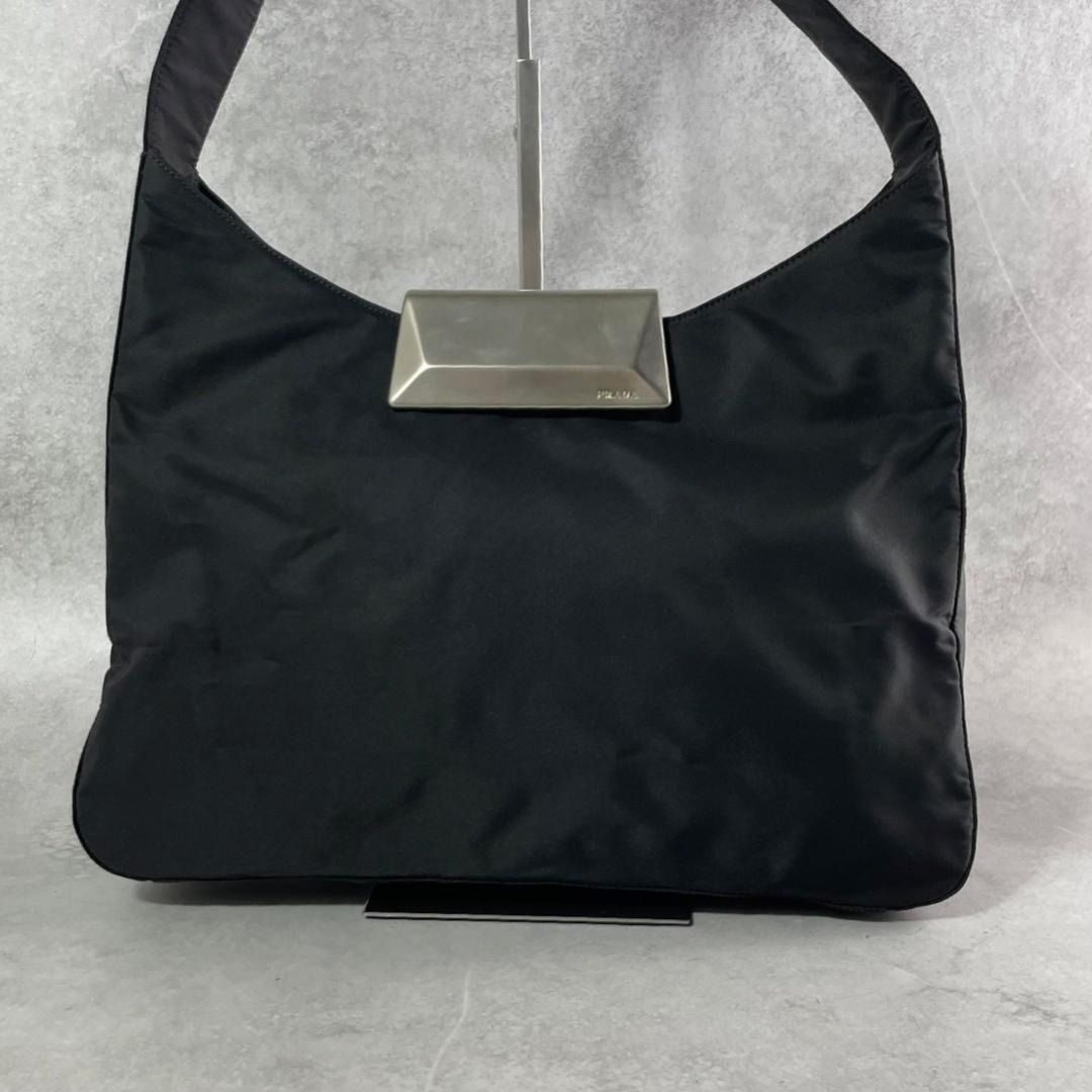 PRADA Y2K Archive Nylon Shoulder Bag Black Authentic Rare A3788 
