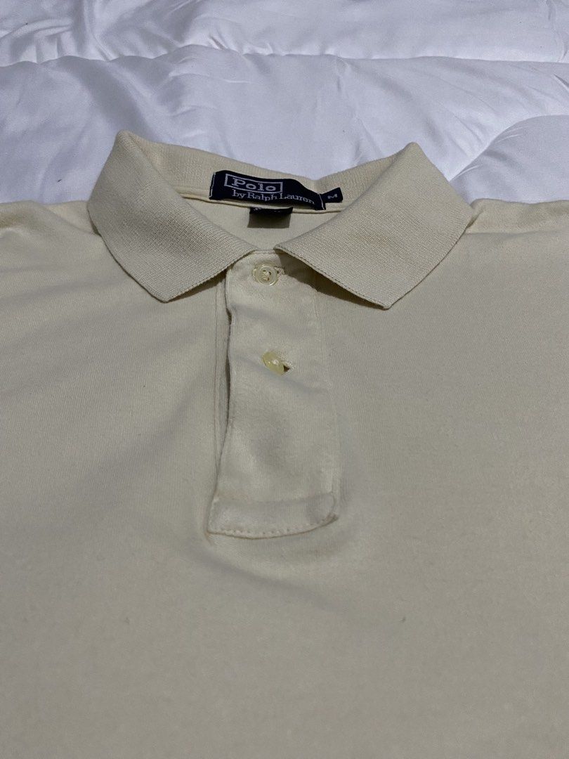 Ralph Lauren Beige Polo Shirts (Category: Tshirts & Polo Shirts ) located in Cavite. Submitted by JandyLou (Listing ID 1439449503, Image 2). Description: Carousell Listings Title: Authentic Polo Ralph Lauren Polo Shirts Beige Size: Small to Medium Mens Condition: Like New (Color may vary due to lighting) Price: 1,099 Flaws: No Flaws Payment Methods: Payment first via Gcash Delivery Options (shoulder by buyer): Lalamove, Lbc or J&T delivery. NO CA
