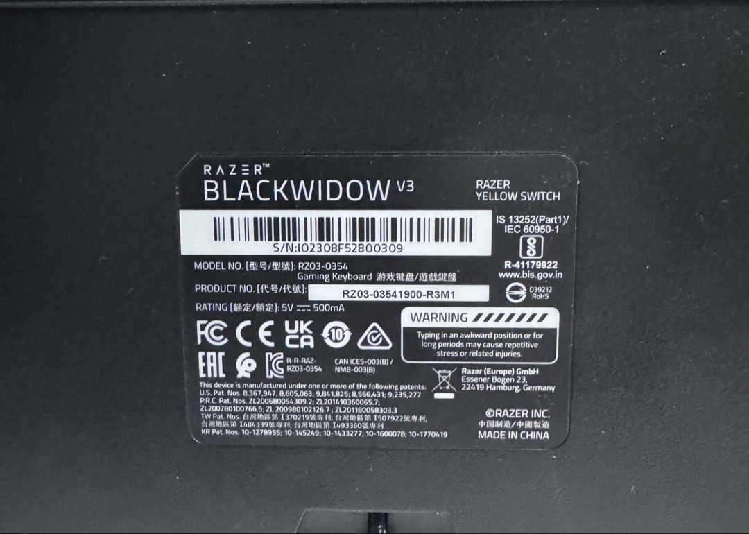 Razer BlackWidow V3 Mechanical Keyboard462356931067269121