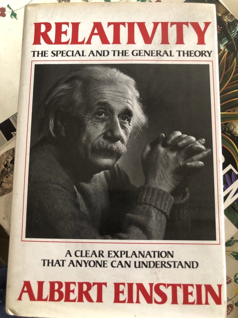 Relativity by Albert Einstein (Category: Storybooks) located in Quezon City. Submitted by safedragon_2306ab257 (Listing ID 1439481228, Image 1). Description: - "Relativity" by Albert Einstein - Explains special and general relativity - Easy-to-understand language - Features a portrait of Albert Einstein on the cover.